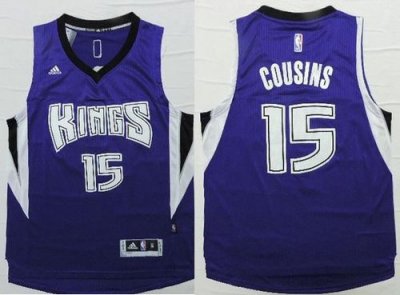 Jerseys Factory Cheap Kings #15 DeMarcus Cousins Purple Revoluti