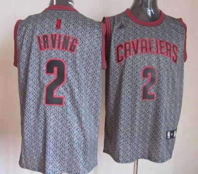 Jerseys Factory Cheap Cavaliers #2 Kyrie Irving Grey Static Fash