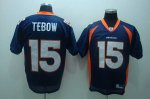 Jerseys Factory Cheap Broncos #15 Tim Tebow Blue Embroidered You