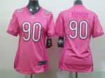 Jerseys Factory Cheap Nike Bears #90 Julius Peppers Pink Women's