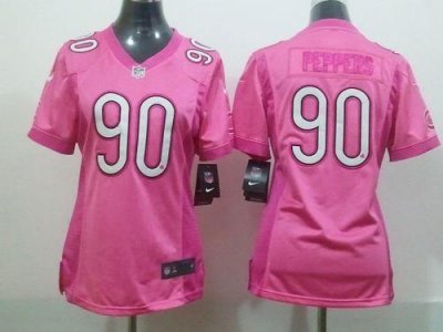 Jerseys Factory Cheap Nike Bears #90 Julius Peppers Pink Women's
