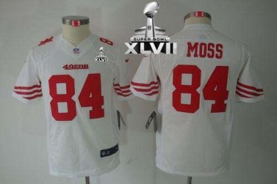 Jerseys Factory Cheap Nike 49ers #84 Randy Moss White Youth Supe