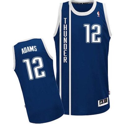 Jerseys Factory Cheap Thunder #12 Steven Adams Blue Alternate St