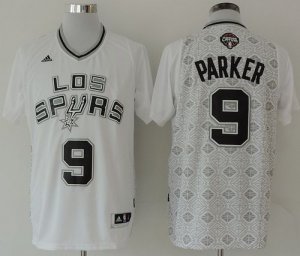 Jerseys Factory Cheap Spurs #9 Tony Parker White New Latin Night