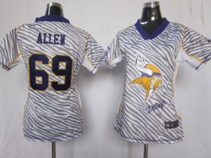 Jerseys Factory Cheap Nike Vikings #69 Jared Allen Zebra Women's