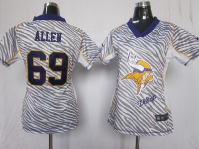 Jerseys Factory Cheap Nike Vikings #69 Jared Allen Zebra Women's