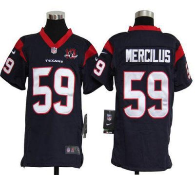 Jerseys Factory Cheap Nike Texans #59 Whitney Mercilus Navy Blue
