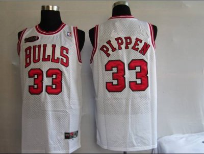 Jerseys Factory Cheap Bulls #33 Scottie Pippen Stitched White Ch