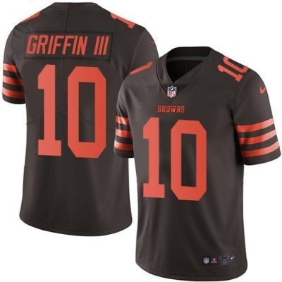 Jerseys Factory Cheap Nike Browns #10 Robert Griffin III Brown M