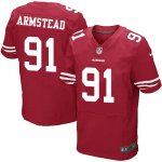 Jerseys Factory Cheap Nike 49ers #91 Arik Armstead Red Team Colo