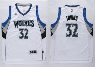 Jerseys Factory Cheap Timberwolves #32 Karl-Anthony Towns White
