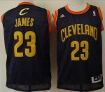 Jerseys Factory Cheap Cavaliers #23 LeBron James Navy Blue Throw