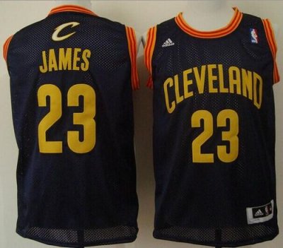 Jerseys Factory Cheap Cavaliers #23 LeBron James Navy Blue Throw
