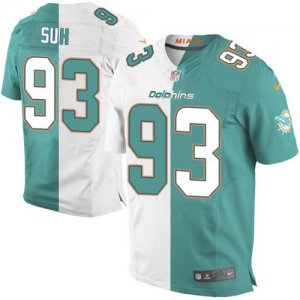 Jerseys Factory Cheap Nike Dolphins #93 Ndamukong Suh Aqua Green