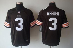 Jerseys Factory Cheap Nike Browns #3 Brandon Weeden Brown Team C
