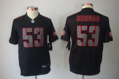 Jerseys Factory Cheap Nike 49ers #53 NaVorro Bowman Black Impact