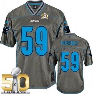 Jerseys Factory Cheap Nike Panthers #59 Luke Kuechly Grey Super