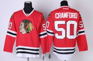 Jerseys Factory Cheap Blackhawks #50 Corey Crawford Red Embroide