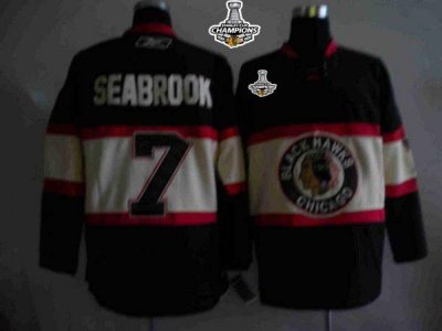 Jerseys Factory Cheap Blackhawks #7 Brent Seabrook Embroidered B