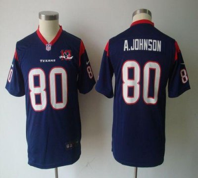 Jerseys Factory Cheap Nike Texans #80 Andre Johnson Navy Blue Te