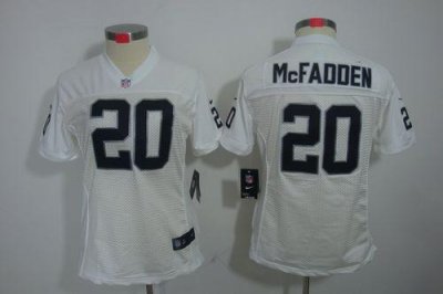 Jerseys Factory Cheap Nike Raiders #20 Darren McFadden White Wom
