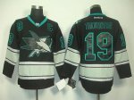 Jerseys Factory Cheap Sharks #19 Joe Thornton Black Ice Embroide