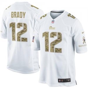 Jerseys Factory Cheap Nike Patriots #12 Tom Brady White Men's St
