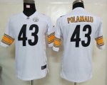 Jerseys Factory Cheap Nike Steelers #43 Troy Polamalu White Yout