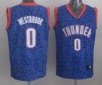 Jerseys Factory Cheap Thunder #0 Russell Westbrook Blue Crazy Li