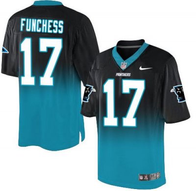 Jerseys Factory Cheap Nike Panthers #17 Devin Funchess Black/Blu