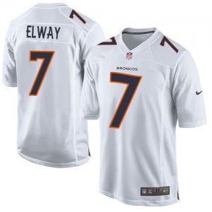 Jerseys Factory Cheap Nike Broncos #7 John Elway White Men's Sti