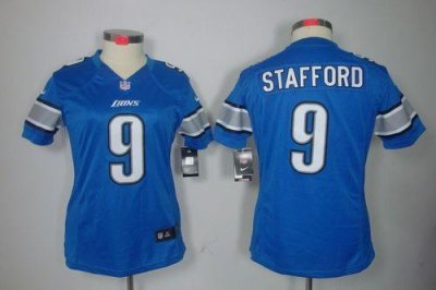 Jerseys Factory Cheap Nike Lions #9 Matthew Stafford Light Blue
