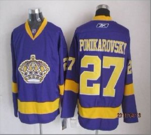 Jerseys Factory Cheap Kings #27 Alexei Ponikarovsky Purple Embro