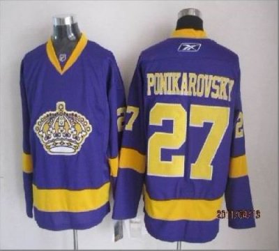 Jerseys Factory Cheap Kings #27 Alexei Ponikarovsky Purple Embro