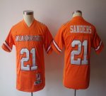Jerseys Factory Cheap Cowboys #21 Barry Sanders Orange Throwback