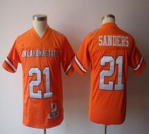 Jerseys Factory Cheap Cowboys #21 Barry Sanders Orange Throwback