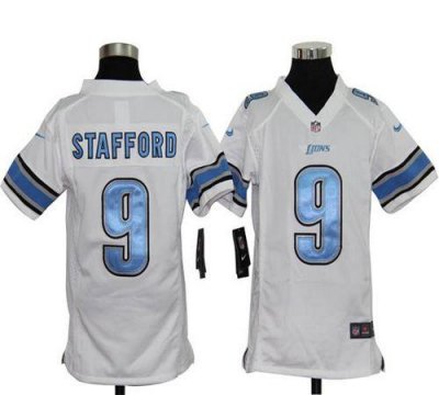 Jerseys Factory Cheap Nike Lions #9 Matthew Stafford White Youth