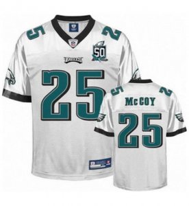 Jerseys Factory Cheap Eagles #25 LeSean McCoy White Team 50TH Pa