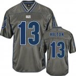Jerseys Factory Cheap Nike Colts #13 T.Y. Hilton Grey Men's Stit