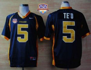Jerseys Factory Cheap Fighting Irish #5 Manti Te'o Navy Blue Pun