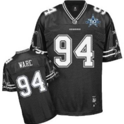 Jerseys Factory Cheap Cowboys #94 DeMarcus Ware Black Shadow Tea