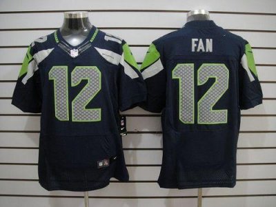 Jerseys Factory Cheap Nike Seahawks #12 Fan Steel Blue Team Colo