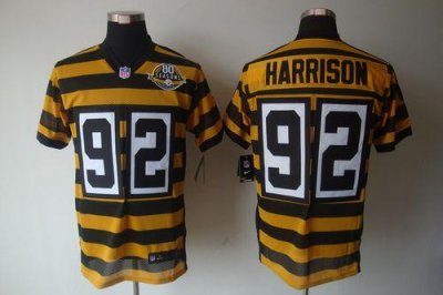 Jerseys Factory Cheap Nike Steelers #92 James Harrison Yellow/Bl