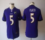 Jerseys Factory Cheap Nike Ravens #5 Joe Flacco Purple Team Colo