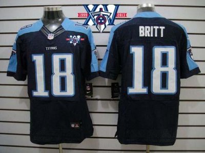 Jerseys Factory Cheap Nike Titans #18 Kenny Britt Navy Blue Alte