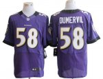 Jerseys Factory Cheap Nike Ravens #58 Elvis Dumervil Purple Team