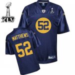 Jerseys Factory Cheap Packers #52 Clay Matthews Blue Super Bowl