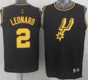 Jerseys Factory Cheap Spurs #2 Kawhi Leonard Black Precious Meta