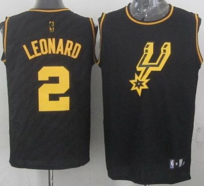 Jerseys Factory Cheap Spurs #2 Kawhi Leonard Black Precious Meta