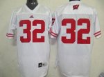 Jerseys Factory Cheap Badgers #32 White Embroidered NCAA Jersey